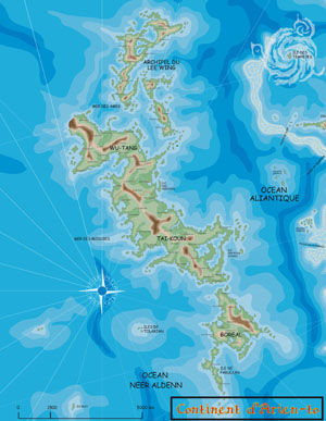 continent de l'arien-to du monde de selandia