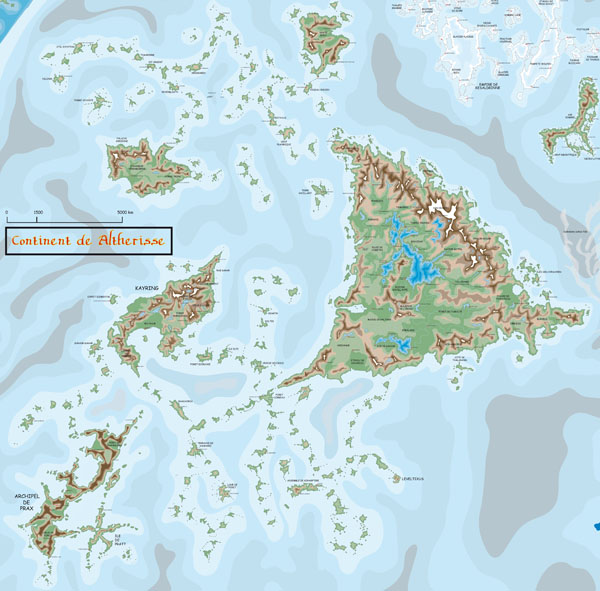 continent d'altherisse du monde de selandia