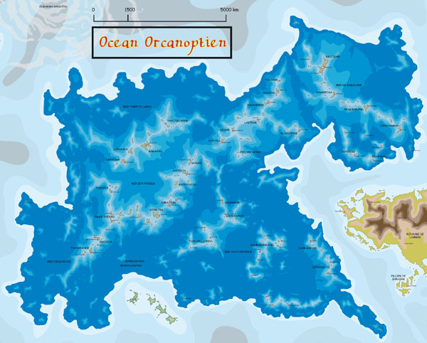 océan orcanoptien du monde de selandia